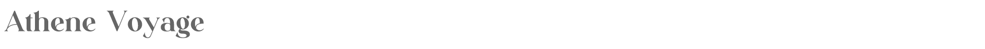 Sample characters Athene Voyage Font